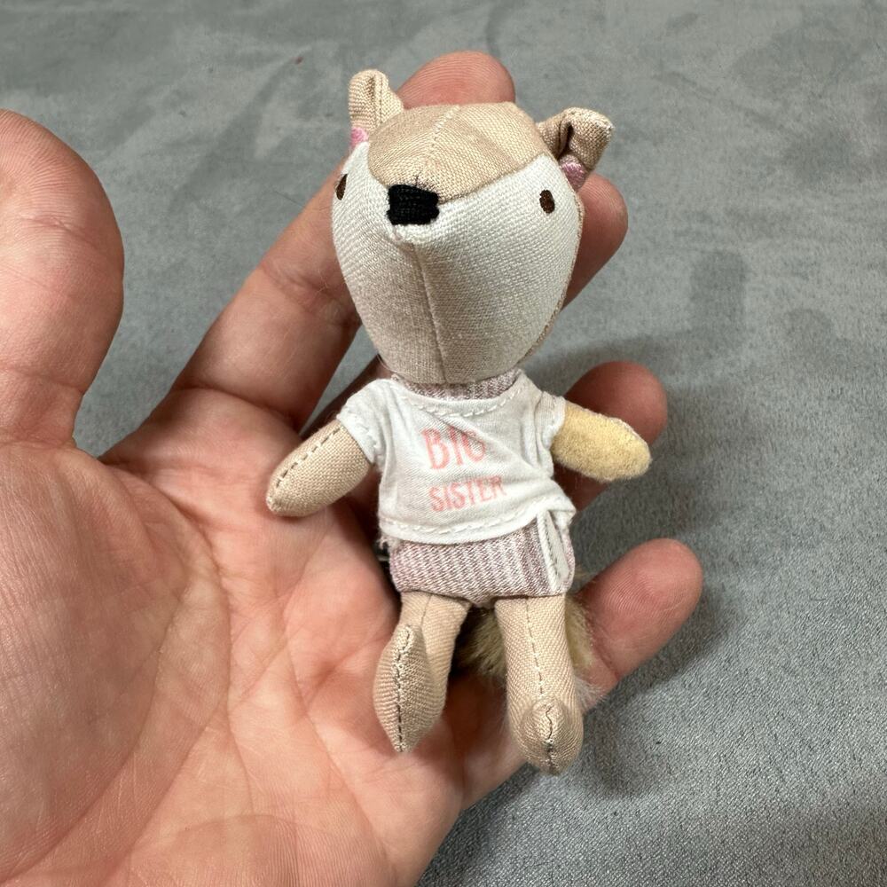 Mud Pie Mini Plush Big Sister Gift 4” Fox Stuffed Animal Plush Doll Mudpie